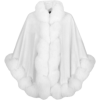Cashmere Faux Fur-Lined Cape  White - Jacket - coats - 