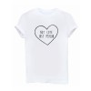 Casual Heart Letter Print Short Sleeve O - Magliette - 