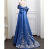 Century satin dress blue n style - Haljine - 