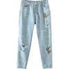 Cereus Embroidered Ripped Jeans - Джинсы - 