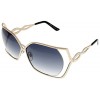 Cesare Paciotti Sunglasses Womens CPS 152 08 Light Gold Rectangle - Eyewear - 