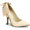 Champaign Satin Bow Classy Heel Pump - 9 - Shoes - $39.10  ~ £29.72