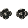 Chanel flower black earrings - Brincos - 
