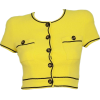 Chanel crop top yellow - Koszule - krótkie - 