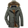 Chartou Men's Basic Single-Breasted Fleece Lined Fur Hooded Trench Coat XS-XXL - Outerwear - $29.90  ~ 25.68€