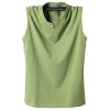 Chartou Men's Skin-Friendly Sleeveless Stretchable Sport Fitness Henley T Shirts Waistcoat - Shirts - $16.99 