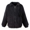Chartou Women's Casual Warm Winter Oversized Full-Zip Fleece Fuzzy Faux Shearling Coat Outwear Jackets - Outerwear - $28.88 
