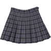 Check Pleat Skirt - スカート - 