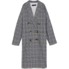 Check Double Breasted Coat - Куртки и пальто - 