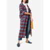 Check Print Cotton Blend Trench Coat - Kurtka - 