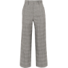 Checked wool straight-leg pants - Capri hlače - 