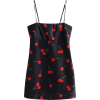Cherry Printed Satin Dress - Dresses - $23.99 