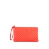 Chevron Quilted Faux Leather Clutch - Clutch bags - $6.99 