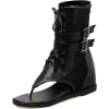 Chic Buckle-Loop Open Toe Ankle Boots - Boots - $53.19 