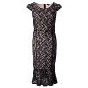 Chicwe Women's Plus Size Stretch Lace Dress - Casual Dress with Ruffle Hem - Dresses - $64.00 