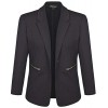 Chicwe Women's Plus Size Stretch Solid Work Blazer Suit Jacket with Metal Zipper - 半袖シャツ・ブラウス - $76.00  ~ ¥8,554
