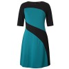 Chicwe Women's Plus Size Stylish Contrast Ponte Dress - Knee Length Casual and Work Dress - sukienki - $59.00  ~ 50.67€