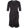 Chicwe Women's Plus Size Whimsy Wrap Solid Dress - Knee Length Casual Party Cocktail Dress - Dresses - $56.00  ~ £42.56