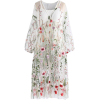 Chicwish Dress Midi Flowers - Obleke - 