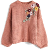 Chicwish Flowering Branch Knit Sweater - Pullovers - 