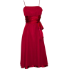 Chiffon Satin Dress Prom Formal Bridesmaid Holiday Party Cocktail Red - Dresses - $59.99 