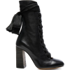 Chloe Lace Up Leather Boots  - Škornji - 