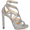 Choo Leo Silver glitter sandals - Sandálias - $995.00  ~ 854.59€