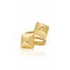 Christina Alexiou Small Gold Pyramid Rin - Ringe - 