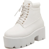 Chunky White Platform Boots - Boots - $50.39  ~ £38.30