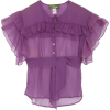 Ciel | Violet Silk Chiffon - Рубашки - короткие - 