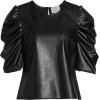 Cinq à Sept Erin Faux Leather Top - 半袖衫/女式衬衫 - 