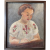 Circa1940s French Expressionist Portrait - Illustrazioni - 