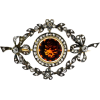 Citrine and Diamond Foliate Brooch 1890s - Other jewelry - 