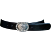 Clara Perri Black Leather Belt - Remenje - 