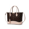 Classic Floral Womens Designer Faux Leather Stylish Top-Handle HandbagTote Shoulder Bag - Bag - $35.00 