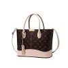 Classic Floral Womens Designer Faux Leather Stylish Top-Handle HandbagTote Shoulder Bag - Bag - $35.00  ~ £26.60