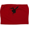 Classic red cotton rabbit print tube top - Vests - $15.99 