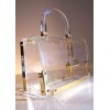 Clear and gold business hand bag - Bolsas pequenas - 