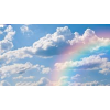 Clouds With Rainbow - Natural - 