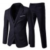 Cloudstyle Men's 3-Piece 2 Buttons Slim Fit Solid Color Jacket Smart Wedding Formal Suit - Пиджаки - $57.99  ~ 49.81€