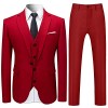 Cloudstyle Men's 3-Piece Suit One Button Slim Fit Solid Color Jacket Smart Wedding Formal Suit - Jaquetas - $82.99  ~ 71.28€