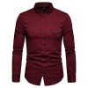 Cloudstyle Mens Casual Regular Fit Long Sleeve Formal Solid Button Down Dress Shirt - Рубашки - короткие - $13.98  ~ 12.01€