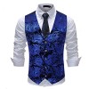 Cloudstyle Mens Single Breasted Vest Dress Vest Slim Fit Paisley Printed Prom Formal Suit Vest Waistcoat - Suits - $21.99 