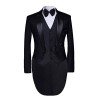 Cloudstyle Men's Tailcoat Formal Slim Fit 3-Piece Suit Dinner Jacket Swallow-Tailed Coat - ジャケット - $54.99  ~ ¥6,189