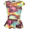 Club L Galaxy Print Peplum Top - Camiseta sem manga - 