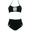 Cocoship Hollow Vintage High Waisted Bikini Engraving Swimsuits Swimwear (FBA) - Swimsuit - $17.99  ~ £13.67