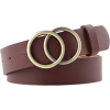 Coffee double o ring belt - Cinture - 