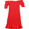 Collar Puff Sleeve Stretch Pleated Dress - Dresses - $25.99 