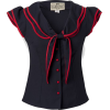 Collectif 1950s style blouse - Koszule - krótkie - 