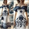 Color blue white crochet dress - Uncategorized - 